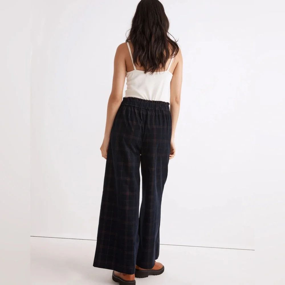 NWOT Madewell Corduroy Pull-On Wide-Leg Crop Pants - Emerald Green XS - Picture 5 of 7